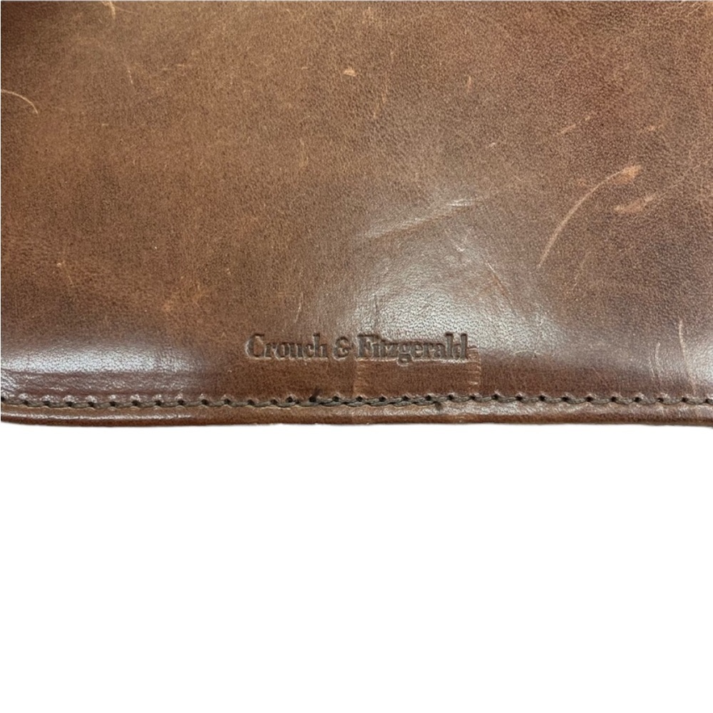 Crouch & Fitzgerald Leather Tie Case Brown - Picture 2 of 8